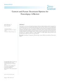 Pdf Current And Future Treatment Options For Narcolepsy A Review