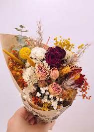 Petite Mini Fall Dried Flower Bouquet Natural Everlasting Dry Etsy In 2021 Dried Flower Bouquet Flowers Bouquet Dried Flowers
