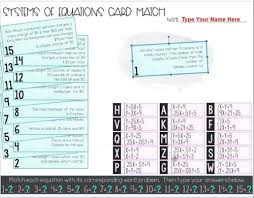 Triangle inequalities worksheet answers triangle inequality riddle time 2. Systems Of Equations Activity Word Problem Matching Cards Pdf Digital