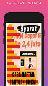 Sobat bisa coba cara daftar bantuan umkm secara online ke pemerintah sekarang! Cara Daftar Bantuan Umkm Online Lengkap For Android Apk Download