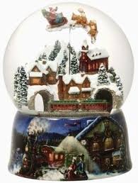 Discover christmas snow globes on amazon.com at a great price. Amazon Com Large Victorian Christmas Village Musical Animated 8 H Snow Globe Glitterdome Plays Music Santa Claus Is Coming To Town Home Kitchen