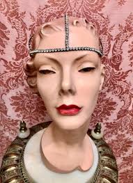 Vtg 1920s Deadstock W/tag ART DECO Flapper Rhinestone Headpiece