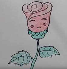 Looking for easy pictures to draw? Rose Drawing Easy How To Draw A Cartoon Rose Cute