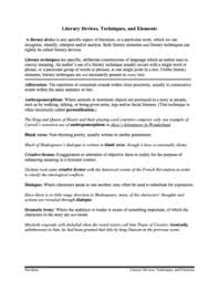 Literary Devices Lesson Plans Worksheets Lesson Planet