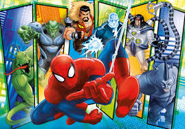 At the hands of the sinister six! Marvel Ultimate Spider Man And The Sinister Six 104 Maxi Pcs Supercolor Clementoni