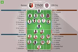 0 fixtures between cfr cluj and rennes has ended in a draw. Les Compos Officielles Du Match D Europa League Entre Rennes Et Le Cfr Cluj