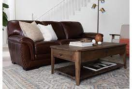 Leather coffee table tufted top sofa stores in rancho. Cassidy Leather 91 Sofa Living Spaces