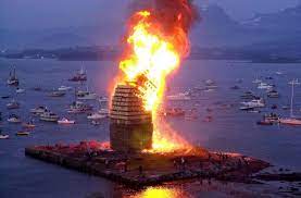 Sliningbålet is the highest fire known to man. Weltrekord Archives Norwegenstube