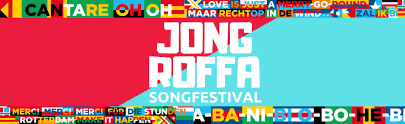 In het logo zijn kleuren verwerkt van 41 vlaggen van de deelnemende landen. Breng Je Stem Uit Jong Roffa Songfestival 2021