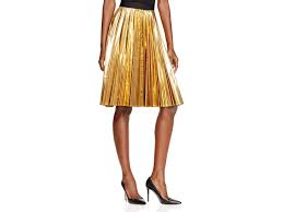Check spelling or type a new query. Dkny Synthetic Metallic Pleated Skirt Lyst