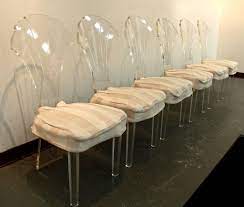 Modern and stylish set of 6 lucite chairs with great utility. Pin On In The Shop Now