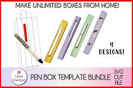 Download Pen Box Svg Pen Box Template Bundle Customizable Pen Box C 1210374 Paper Cutting Design Bundles