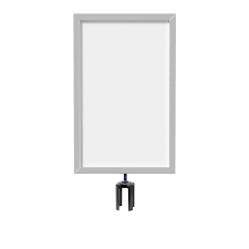 Amazon.com: Crowd Control Warehouse Stanchion Post Top Sign Frame, 14 x 22  Inch Vertical Polished Stainless Steel : Industrial & Scientific