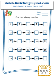 kids math worksheets write the missing number 4 10