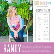 Randy Sizes Lularoe Size Chart Lularoe Sizing Randy