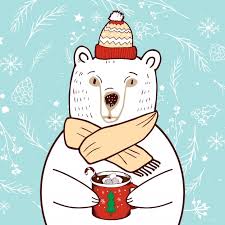 Download Free Polar Bear In Red Hat Merry Christmas And Happy New Year Greeting Card Svg Dxf Eps Png Download Free Svg Cut Files