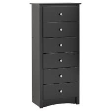 Giantex 6 drawer chest wooden dresser clothes organizer bedroom, hallway, entryway furniture tall storage cabinet (black) 4.0 out of 5 stars 340 $229.99 $ 229. Sonoma Lingerie Chest Black Prepac Target