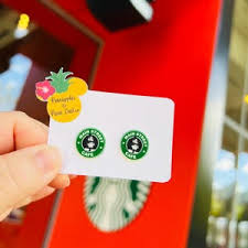 Main Street Coffee, Mouse Ears Coffee Cup, Laser Cut Green and White  Acrylic Earrings, Made to Order, Glowforge Earrings