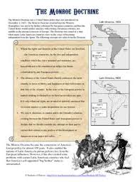 Monroe Doctrine Primary Source Analysis Monroe Doctrine Teaching Us History Social Studies Middle School
