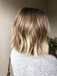 Root Blonde Balayage Lob Haircut In 2021 Short Hair Balayage Balayage Hair Lob Haircut