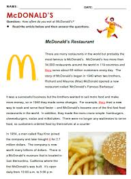 All nutrition information is based on average values for ingredients from mcdonald's suppliers throughout the u.s. Mcdonald S All Things Topics