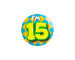 Button 15 Jaar Leeftijd Versiering Verjaardag Badge De Goede Keus