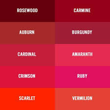 there are several names for burgundy wine maroon crimson