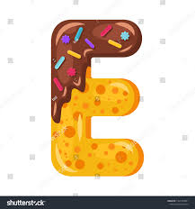 Are you searching for letter e png images or vector? Donut Cartoon E Letter Vector Illustration Stock Vector Royalty Free 1321684451