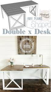 L Shaped Double X Desk Diy Furniture Woodworking Projects Diy Diy Office Desk