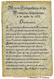 Check spelling or type a new query. Apuntes Juridicos Acta De Independencia De Las Provincias Altoperuanas 6 Agosto 1825