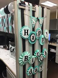 Simple ideas to decorate your cubicle or desk in the office. Decorate My Coworker S Cube For Her B Day Cubicle Birthday Decorations Office Birthday Decorations Office Birthday