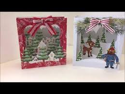 To make, start with two pieces of cardstock: Dimensional Diorama Christmas Cards Part 1 By Maxandshoji
