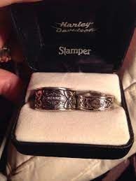 Reduced Nib Harley Davidson 10kt White Gold Band Set Celtic Wedding 2 Rings Harley Davidson Wedding Rings Harley Davidson Jewelry Harley Davidson Wedding