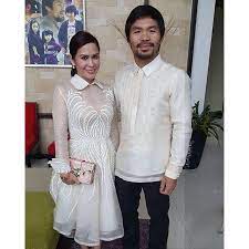 Jinkee S Barong Inspired Dress Is Just Unbelievable Modern Filipiniana Fashion Class Filipiniana Dress Modern Filipiniana Dress Modern Filipiniana Gown