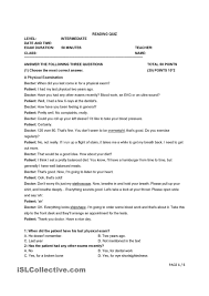Reading Exam Quiz Worksheet Jobs Medical Vocabulary Reading Techniques Skimming Scanni This Or That Questions Exam Evaluating Algebraic Expressions