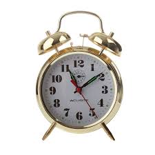 You can set a message and play a sound at a time you choose. Vintage Metal Twin Bell Alarm Clock Clocks Acurite Weather