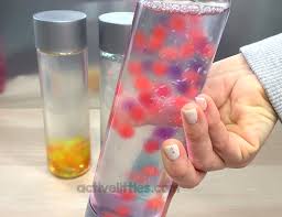 Take a clear oil and water with food coloring. Water Bead Calming Sensory Bottles Active Littles