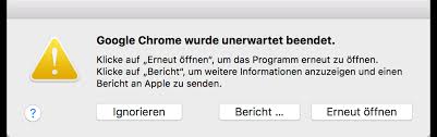 Apps Sturzen Ab Und Wurden Unerwartet Beendet Auf Mac