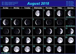 Full Moon August Calendar 2018 Moon Phase Calendar Moon
