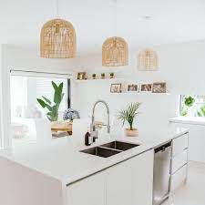 Natural Rattan Cane Wicker Pendant Light Siena 2 Sizes Wicker Pendant Light Kitchen Pendant Lighting Kitchen Pendants