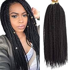 Although box braids can be done using just the wearer's natural hair, more often than not, braiding hair added for length and to extend the longevity. Amazon Com 6packs 18 Inch Box Braids Crochet Hair Synthetic Hair Extensions Dreadlocks 24 Strands Pack Twist Crochet Braids Braiding Hair Long For Black Women 18 Inch 1b Beauty