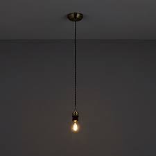 Modern ceiling rose / lamp holder set in a black finish, which features a quality black braided flex. Colours Antique Brass Effect Cable Light Set Diy At B Q