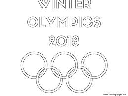 Featuring olympic sports for summer and winter. Winter Olympics 2018 Logo Coloring Pages Printable