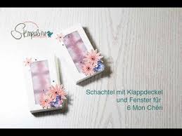 Schachtel Mit Klappdeckel Und Fenster Fur 6 Mon Cheri Schachtel Basteln Schachtel Geschenke
