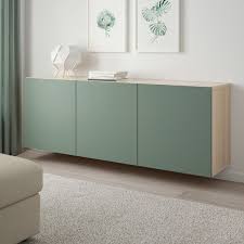 Besta Kastencombinatie Voor Wandmontage Wit Gelazuurd Eikeneffect Notviken Grijsgroen Ikea Ikea Innenraum Kuchenschrank Ikea