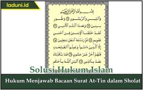 Dalam ayat kedua terdapat bacaan alif lam qamariyah. Hukum Menjawab Bacaan Surat At Tin Dalam Sholat Alquran Dan Hadits Laduni Id