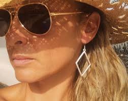 Gift for Her Hook Sterling Silver Earrings Dangle, Statement Drop Beaded  Earrings. Personalized Handmade Jewelry, Cute Boho Unique Earrings.