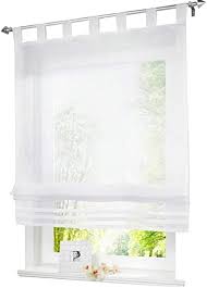 Modern wohnen in der küche begeistert anhänger, die es beim wohnstil puristisch und reduziert bevorzugen. Amazon De Eslir Raffrollo Mit Schlaufen Raffgardinen Gardinen Kuche Transparent Schlaufenrollo