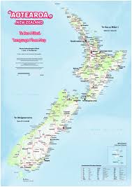 Te Reo Maori Map Of Aotearoa New Zealand The Map Kiwi Maori Map New Zealand