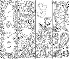 Set Of 8 Coloring Bookmarks With Hearts Art Doodles For Etsy Coloring Bookmarks Doodle Art Coloring Pages To Print
